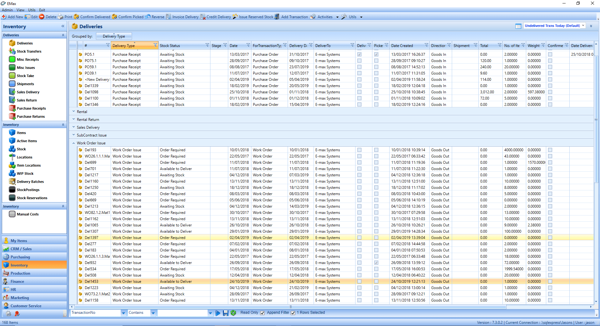 Delivery & Returns management